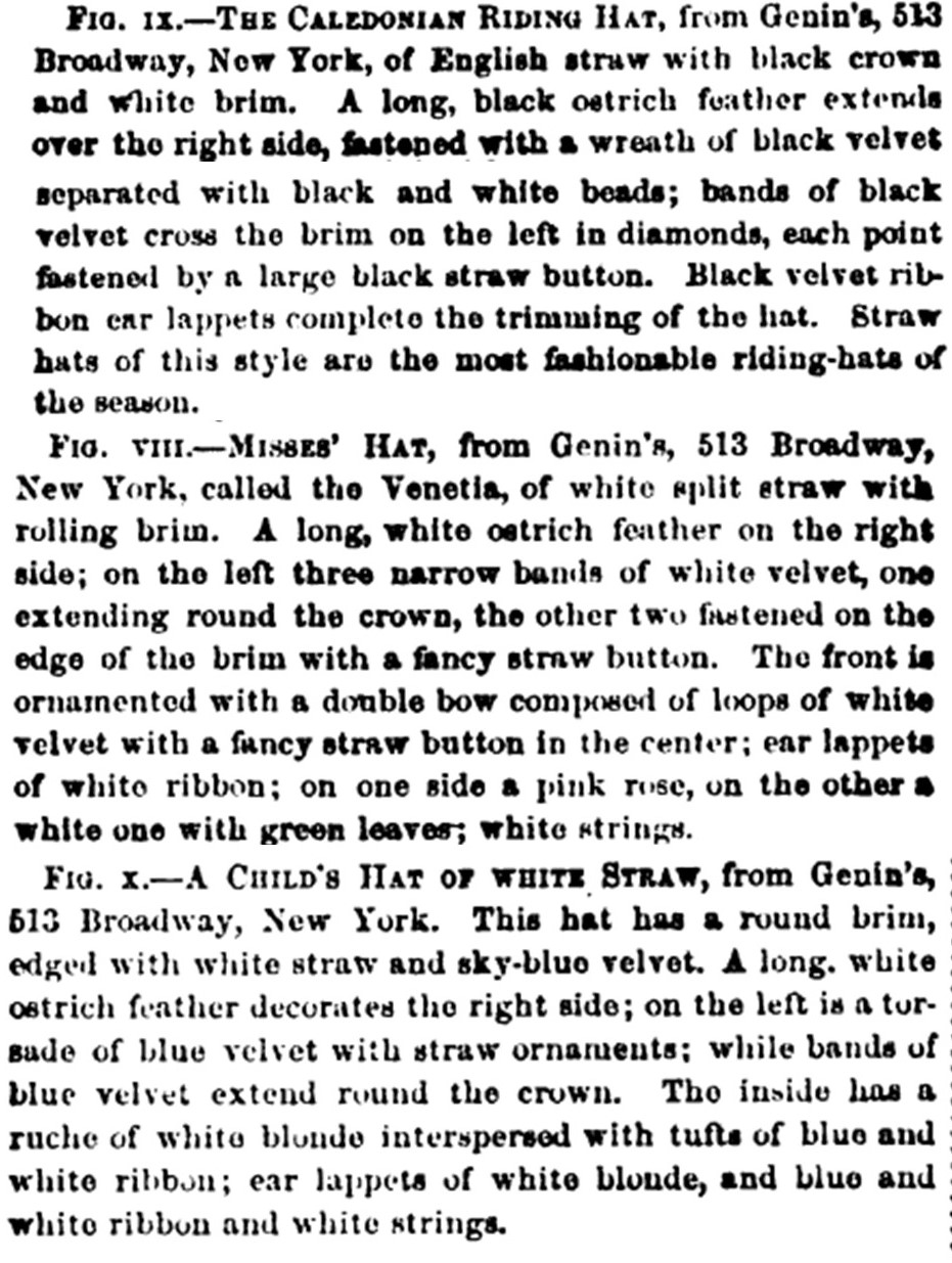 July 1861 Petersons white straw